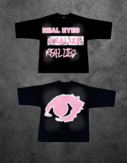 BLACK AND PINK "Real Eyes Realize Real Lies" Crop Tee
