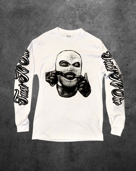 WHITE AND BLACK "Trust No One" Long Sleeve Shirt