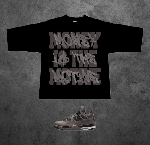BLACK AND CAVE STONE "Money Is the Motive" Crop Tee